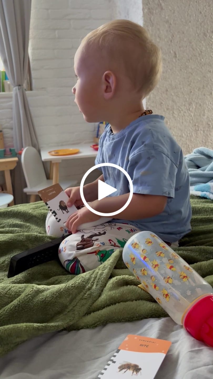 Customer video review of Luloo kalbos kortelės - įgarsintos lavinamosios kortelės, kalbančios lietuviškai