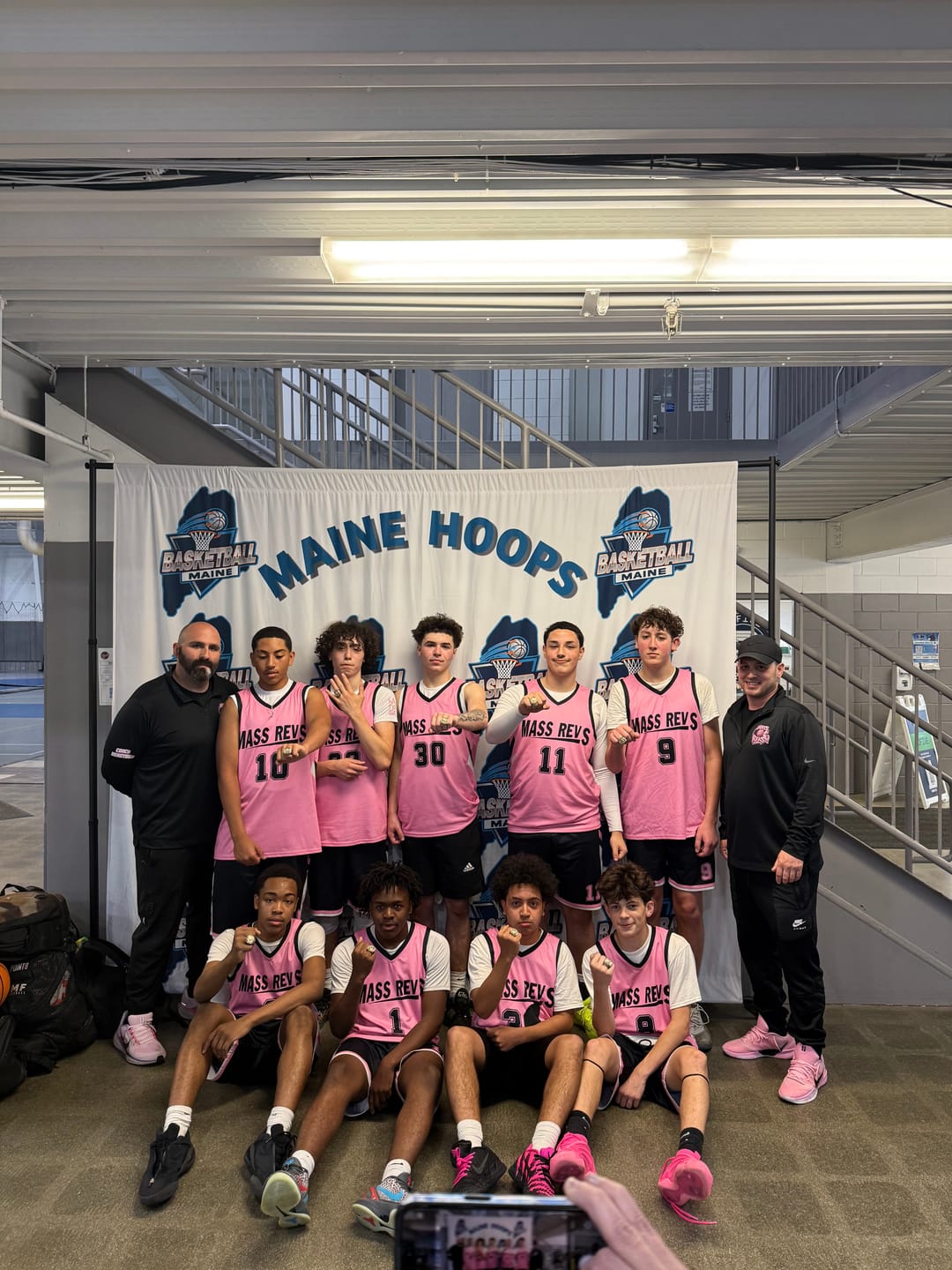 Customer photo review of Custom Black Pink Double Side Kits Design Sportswear Basketball Jersey