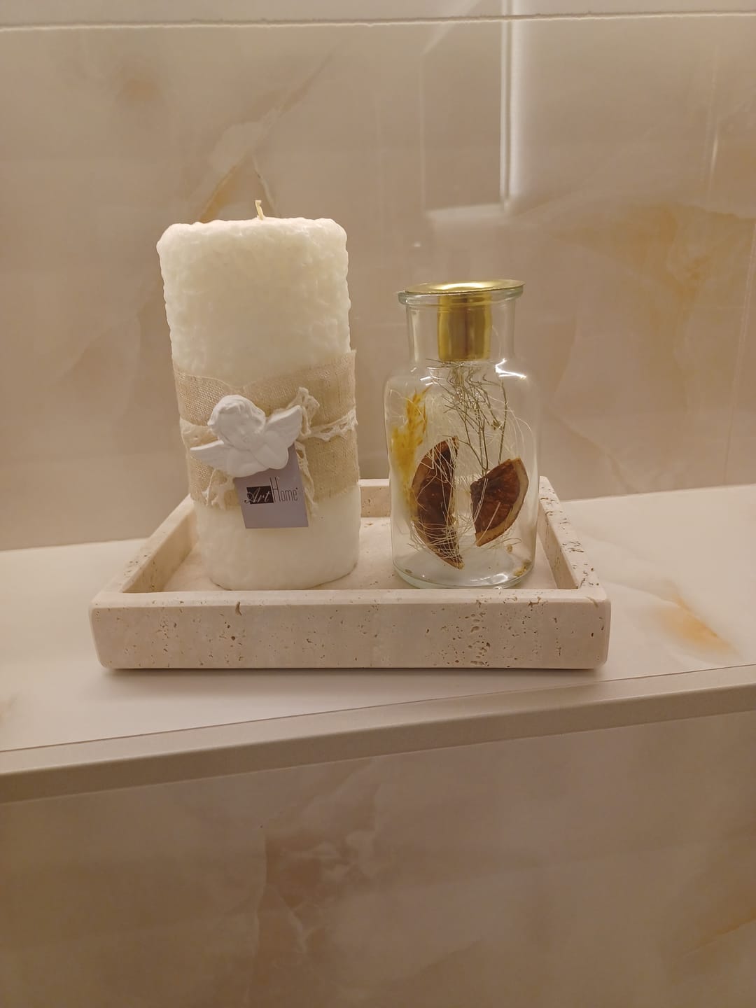 Customer photo review of Vaso Portacandela con Fiori Secchi