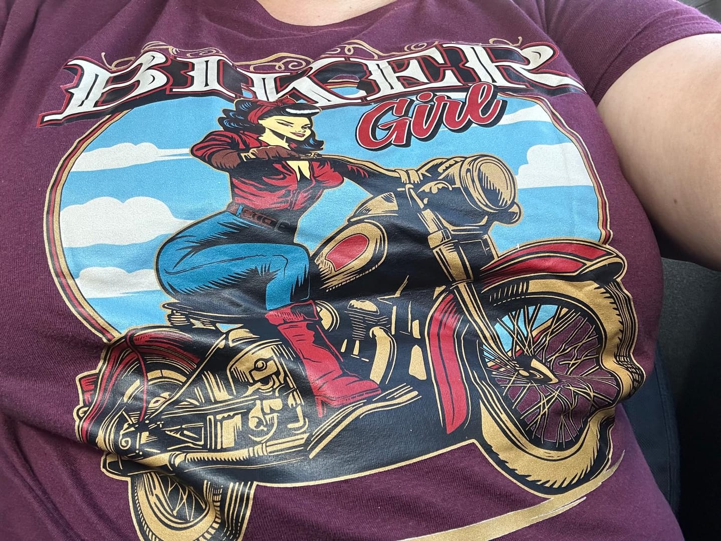 Customer photo review of Biker Girl - Damen Shirt