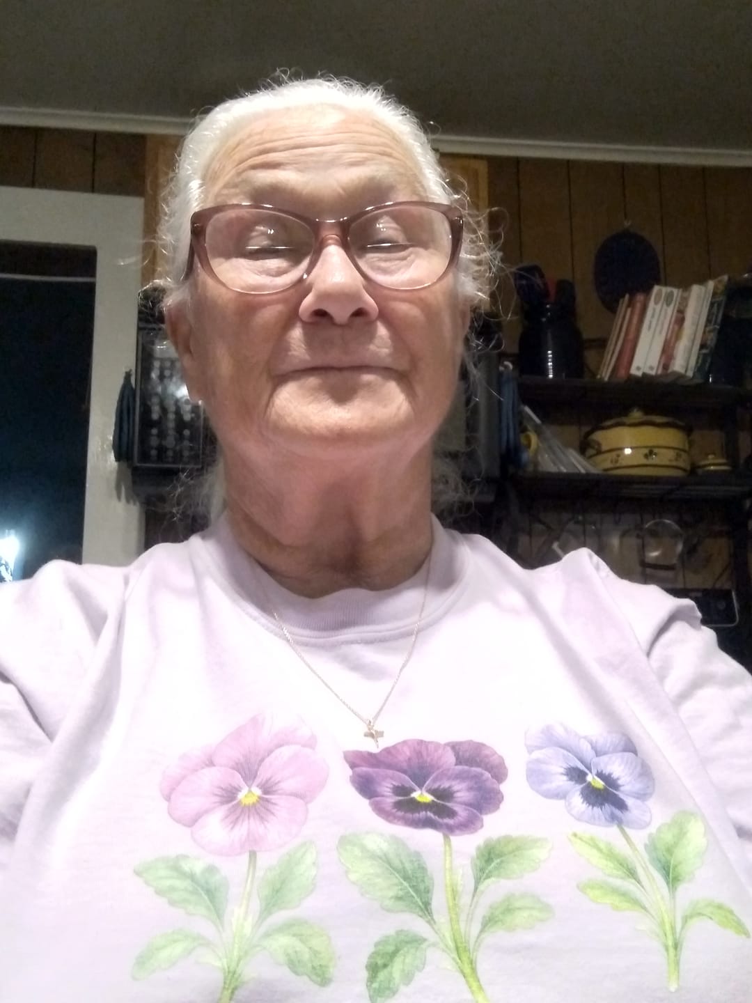 Customer photo review of Vintage Pansies T-Shirt