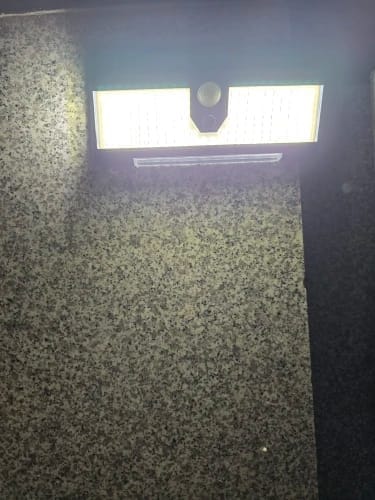 Customer photo review of Solar Outdoor Wall Light LED PIR Motion Sensor IP65