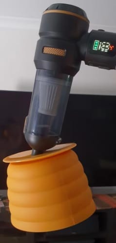 Customer photo review of Car Vacuum Cleaner – Mini Cordless Handheld + Air Duster