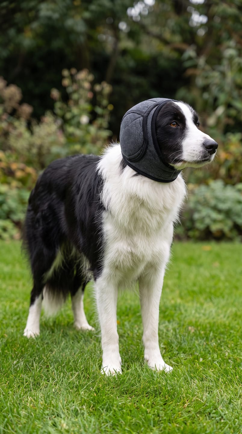 Customer photo review of Orejeras Calmantes para perros