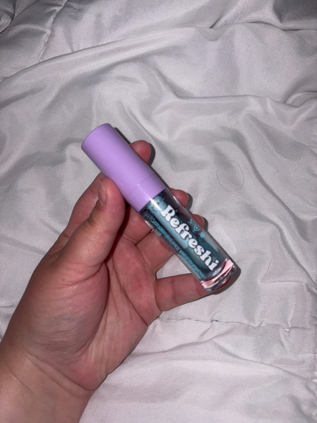 Customer photo review of Blue Raspberry Lip Pillow Gloss