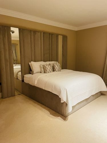 Customer photo review of Celia Hybrid Mirror Wide Extended Headboard Bed
