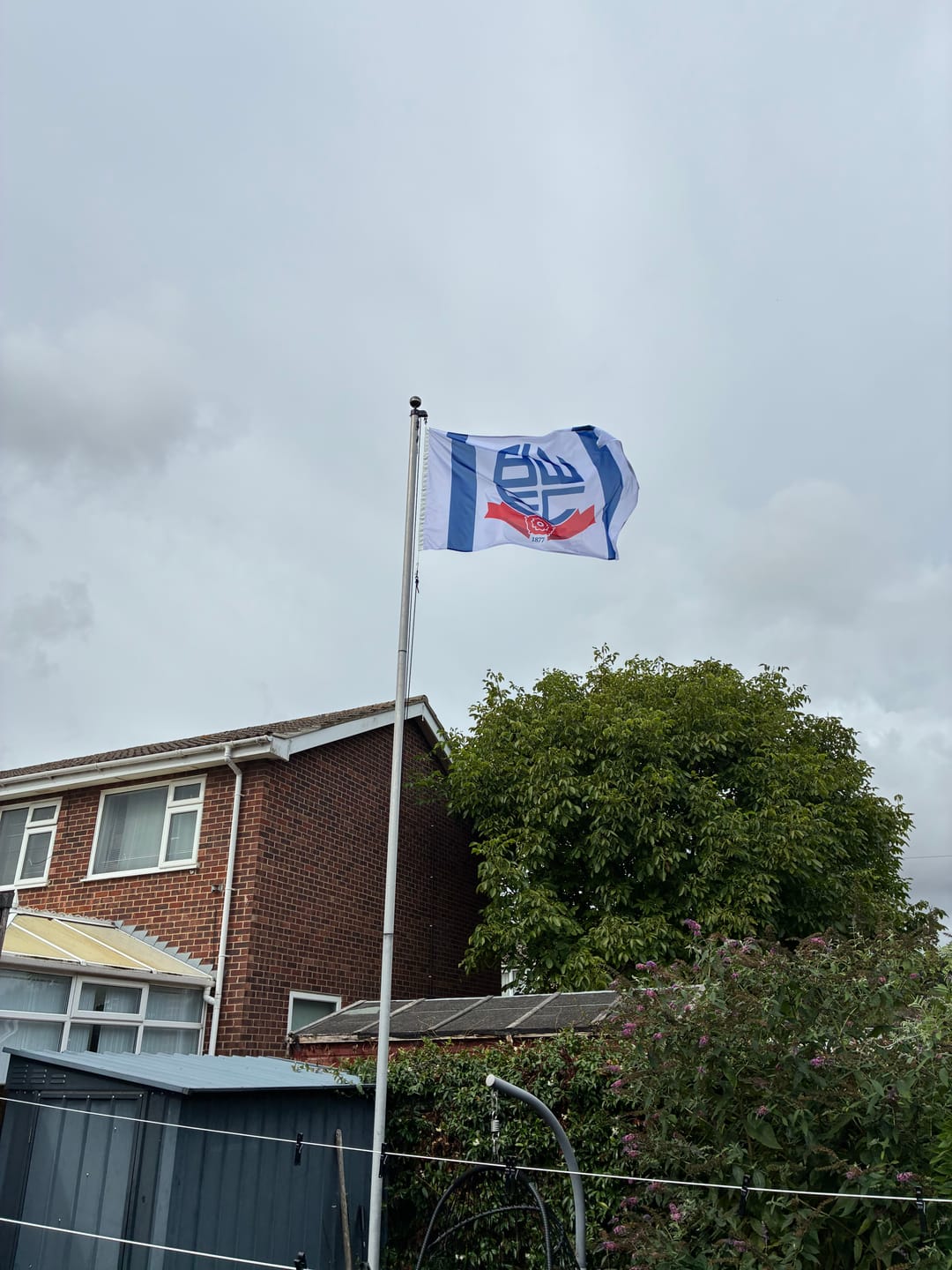 Customer photo review of Bolton Wanderers Football Club Flag