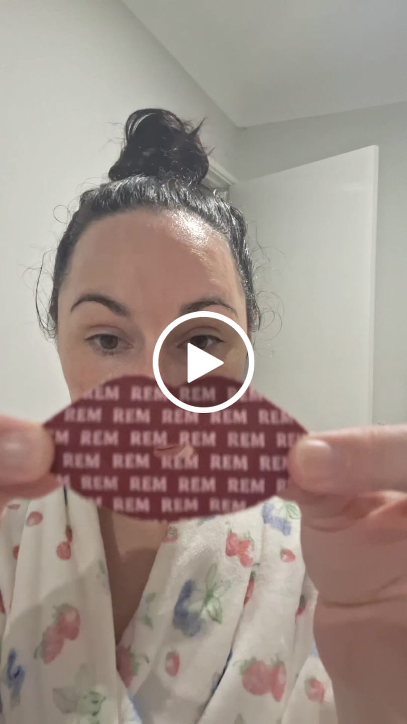 Customer video review of Hydrogel Mouth Tape – 30 Night Supply | Nasal Breathing Strip | REM Sleep Tape