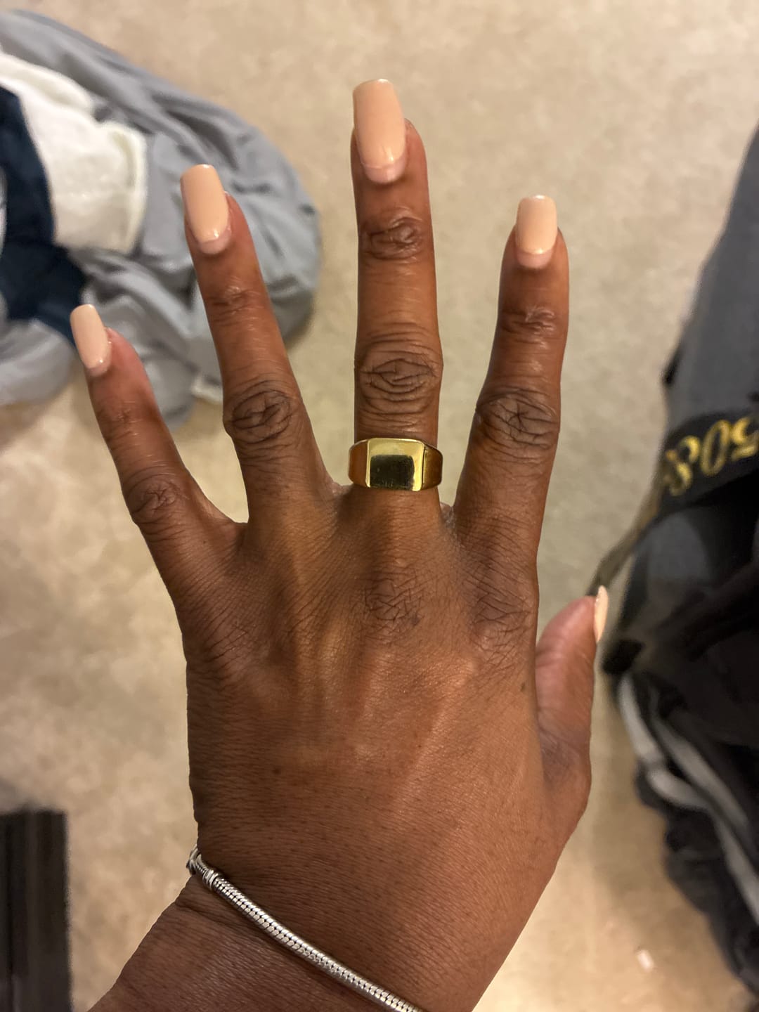 Customer photo review of Minimal Signet Ring