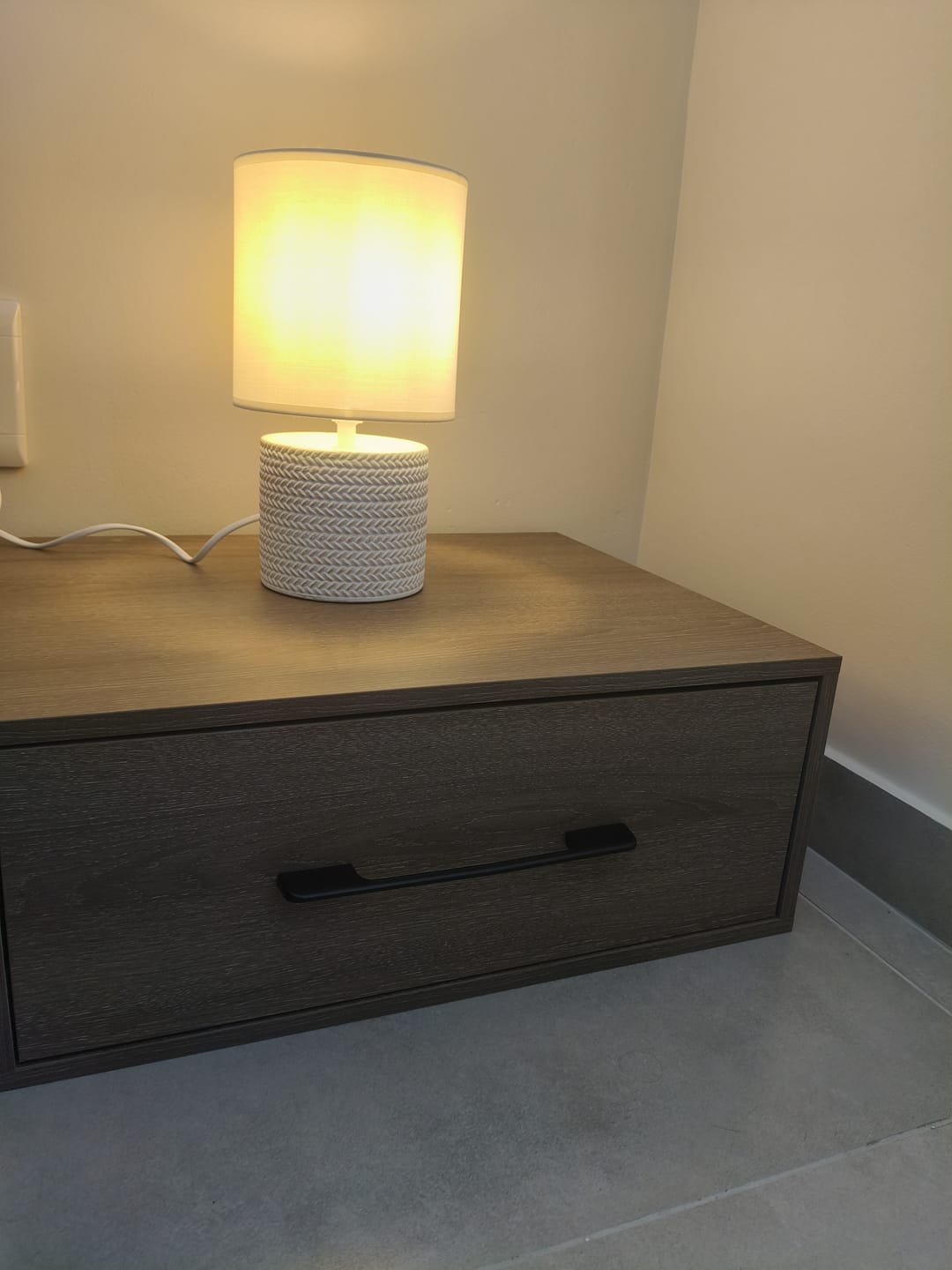 Customer photo review of Valencia Ceramic Table Lamp Grey | White