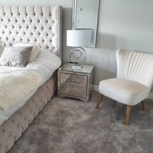 Customer photo review of Kinsley Curve Winged Designer Bed