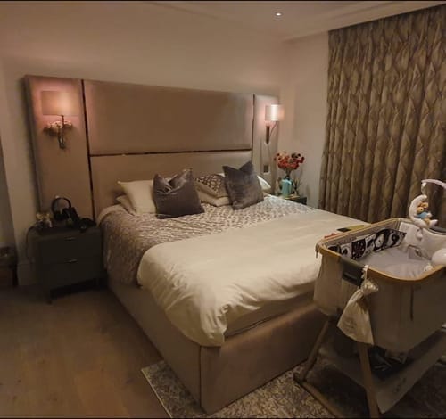 Customer photo review of Alexander Elegance Glossy Trim Wider Headboard Bed