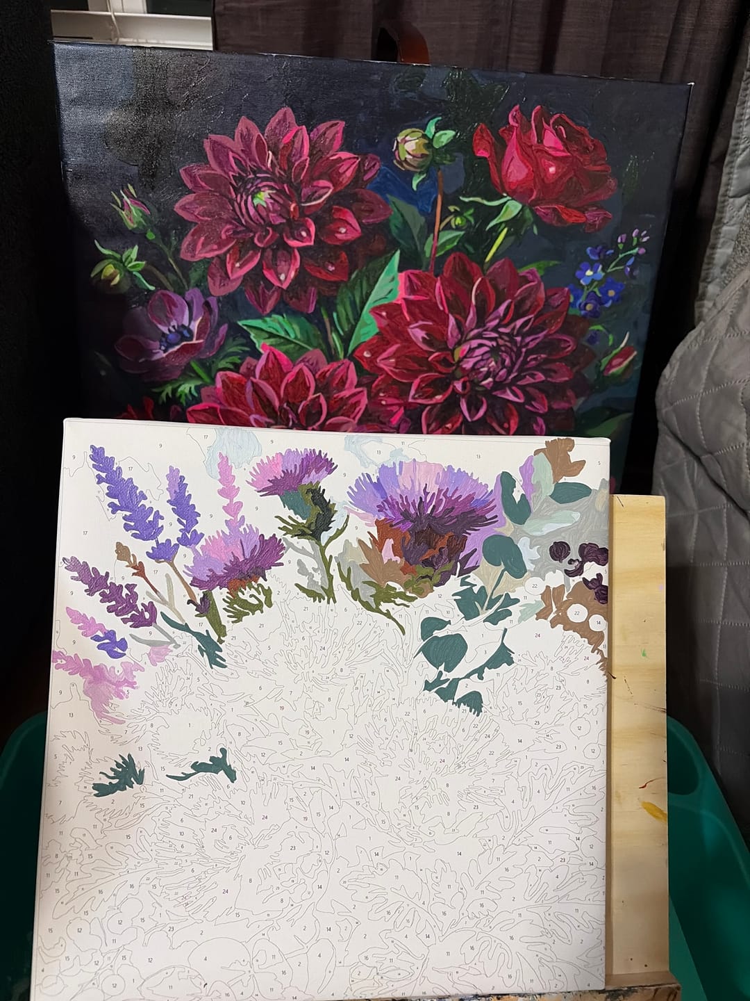 Customer photo review of Vanity Peonies Perfume (Paint by Numbers)
