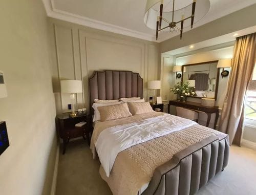Customer photo review of Athena Art Deco Fabric Bed