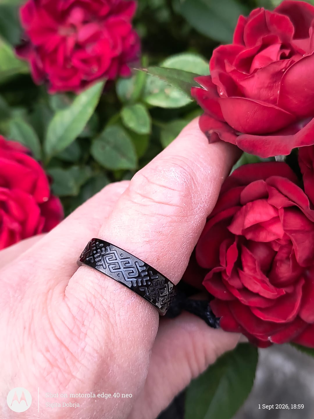 Customer photo review of Titāna gredzens "Zalkša josta"