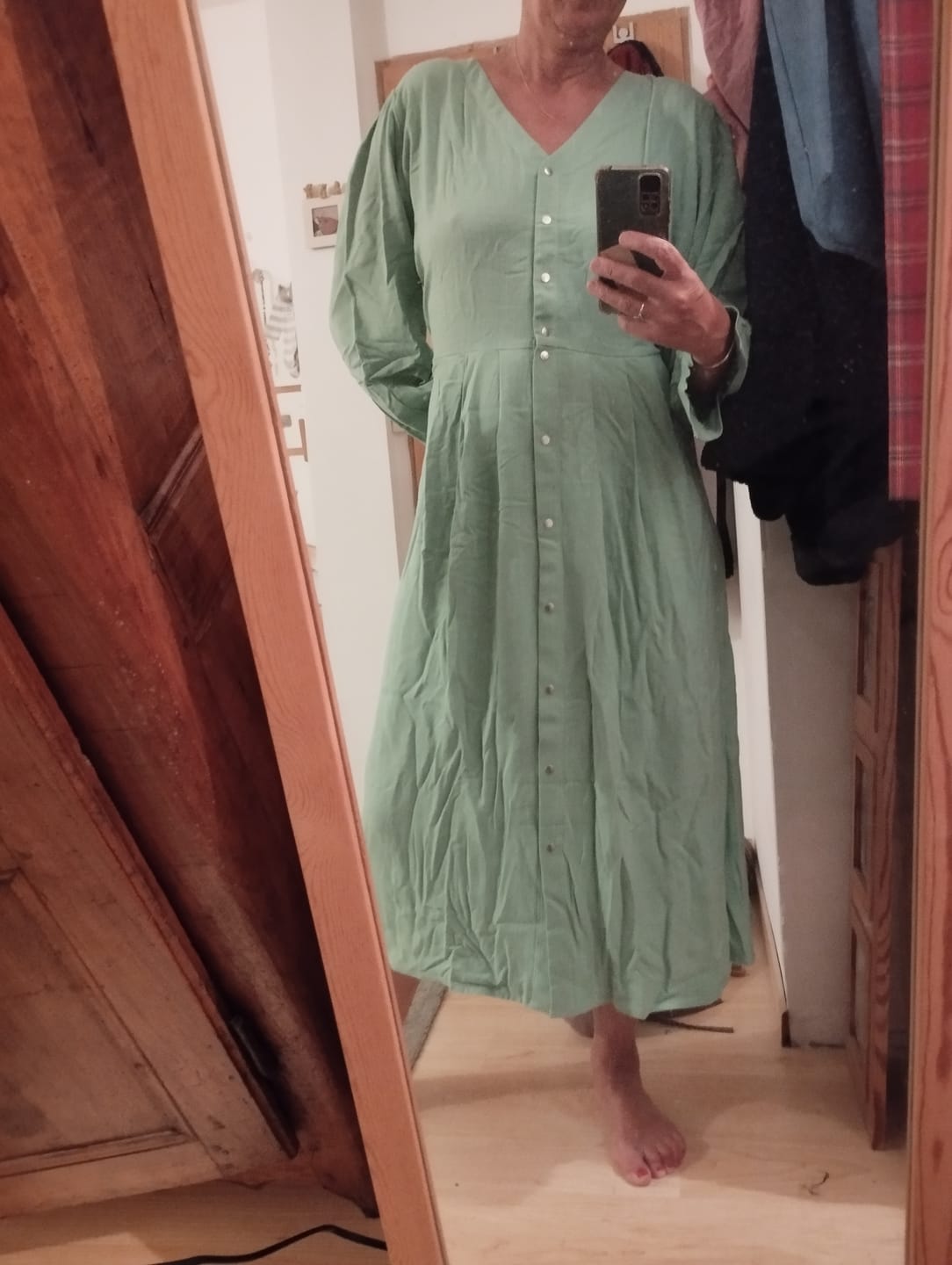 Customer photo review of Pantalon Tino - Double gaze de coton bleu nuit