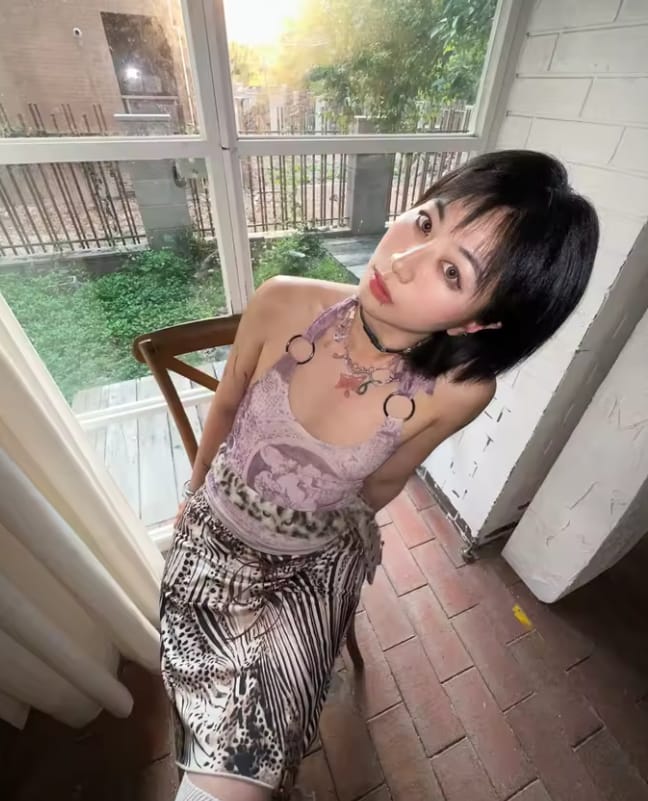 Customer photo review of Rosalie Floral Halter Top