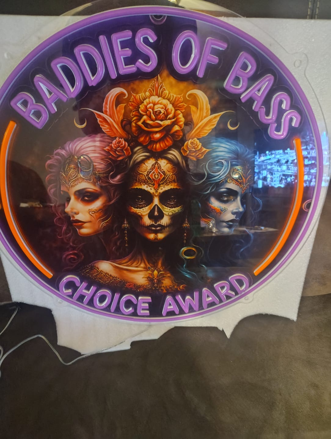 Customer photo review of Aaron Bohde custom signs | LED Neon Signs
