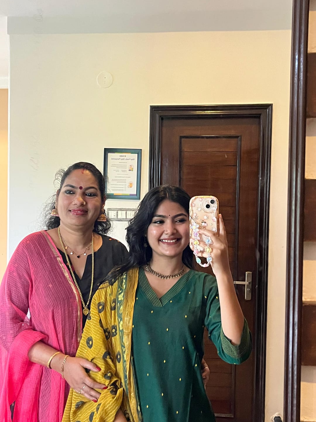 Customer photo review of Set of 2- Bhamini South Cotton Kurta & Pants Set