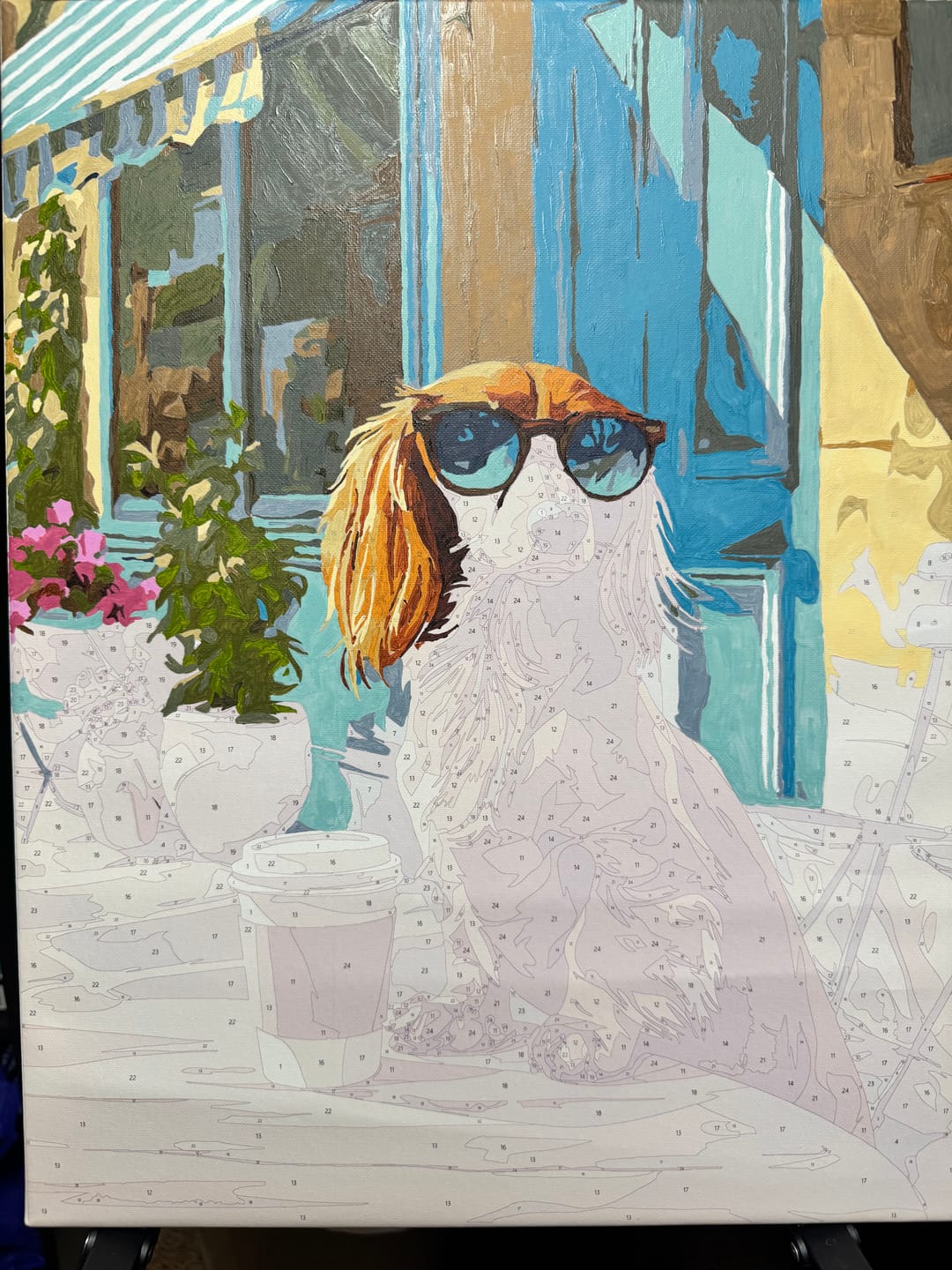 Customer photo review of Cool Dog | Paint by Number