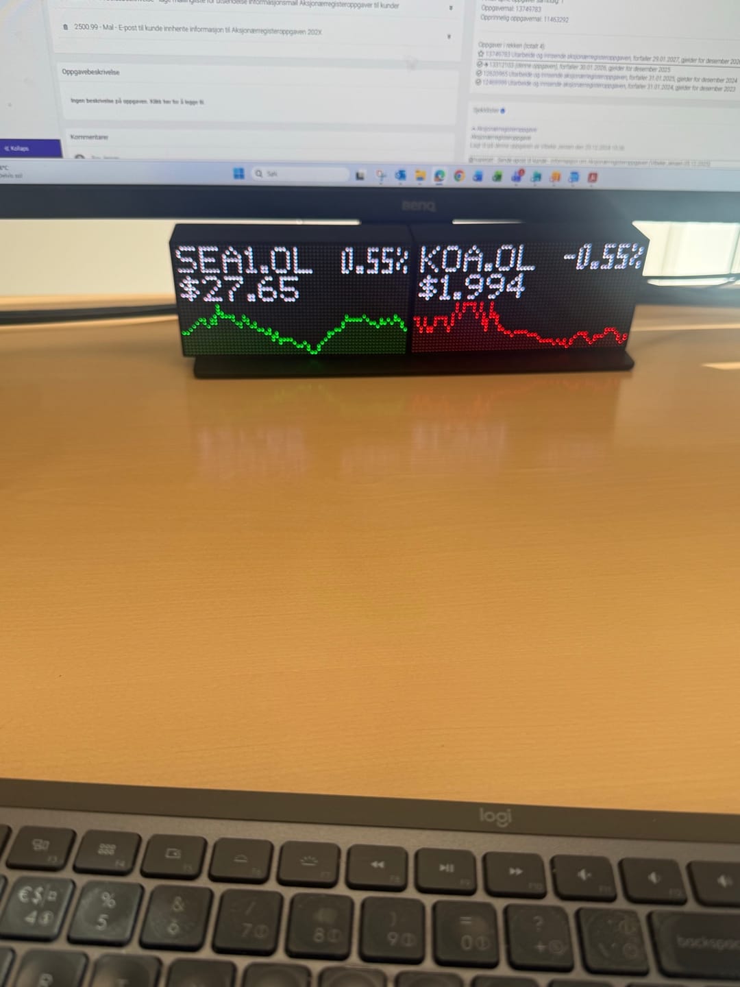 Customer photo review of Ticker Box Display