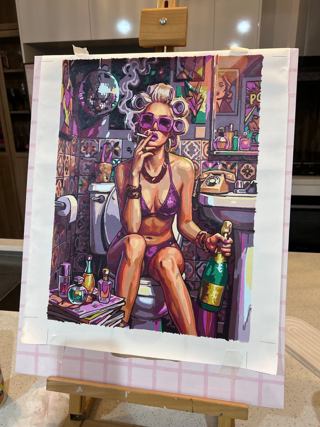 Customer photo review of Glam Disco Bathroom Queen