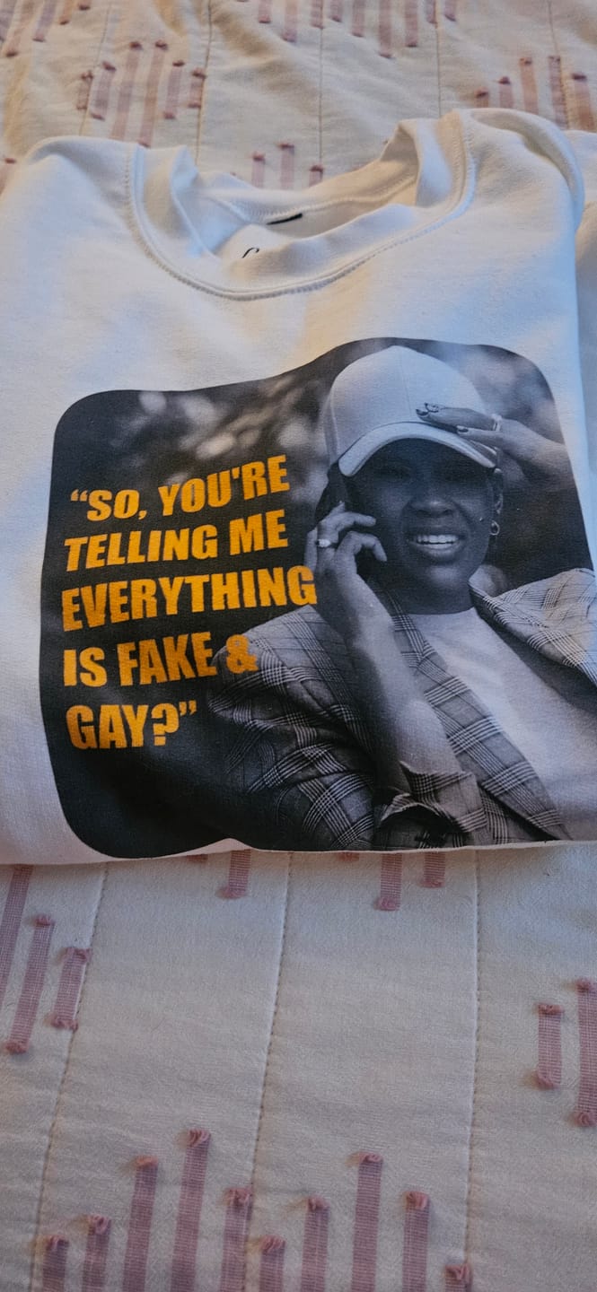 Customer photo review of Fake & Gay Crewneck