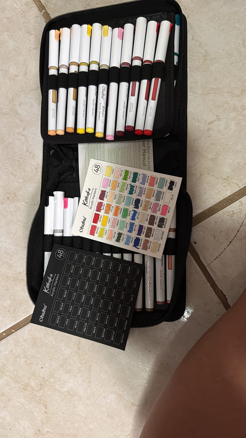 Customer photo review of Ohuhu Kahuku Series Direct-ink Acrylic Paint Markers