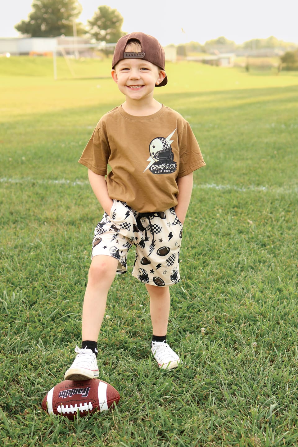 Customer photo review of Touchdown | Football Tie Shorts