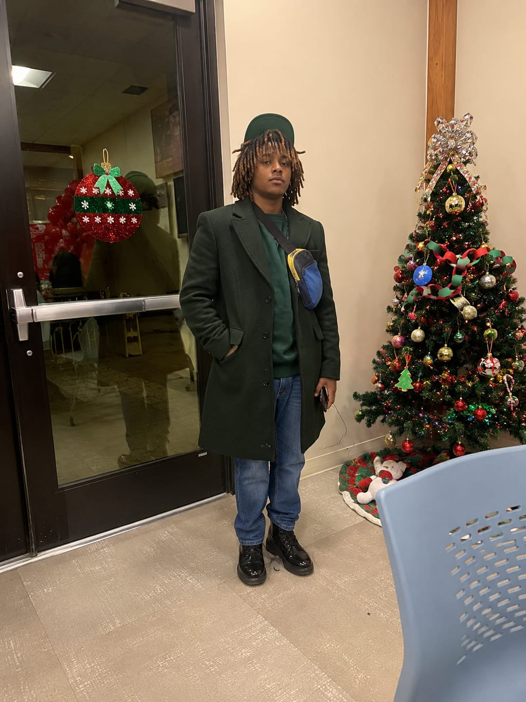 Customer photo review of Moonlight Black Single-Breasted Wool Coat For Men