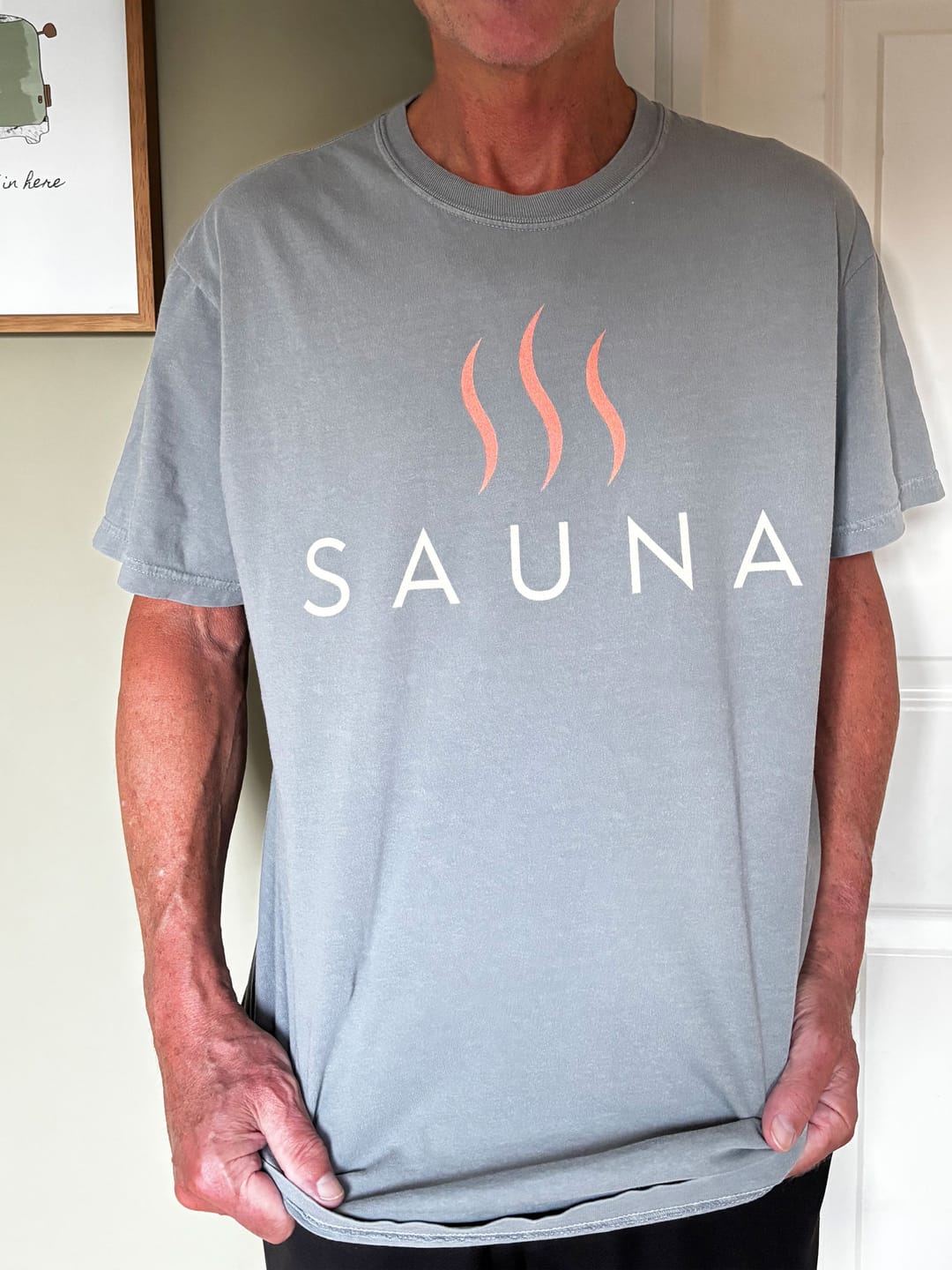 Customer photo review of Sauna Heat Wave T-Shirt