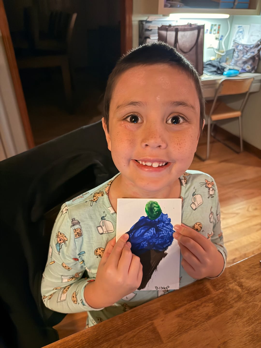 Customer photo review of If You Give a Mouse a Cookie Bamboo Kids Pajamas