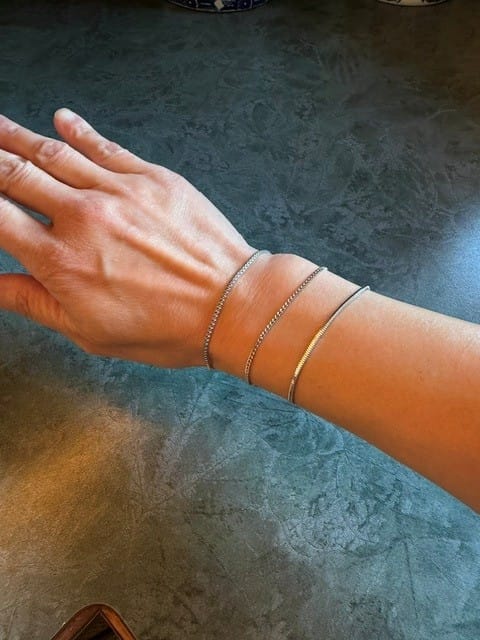 Customer photo review of Minimal Bracelet Stack