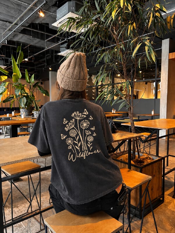 Customer photo review of Wildflower Washed Print Tee