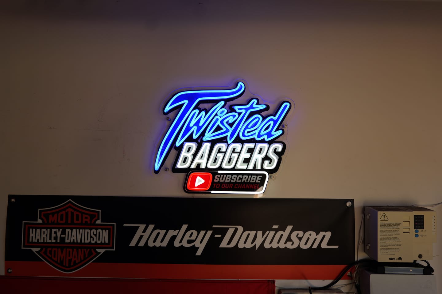 Customer photo review of TWISTED BAGGERS | LED Neon Sign