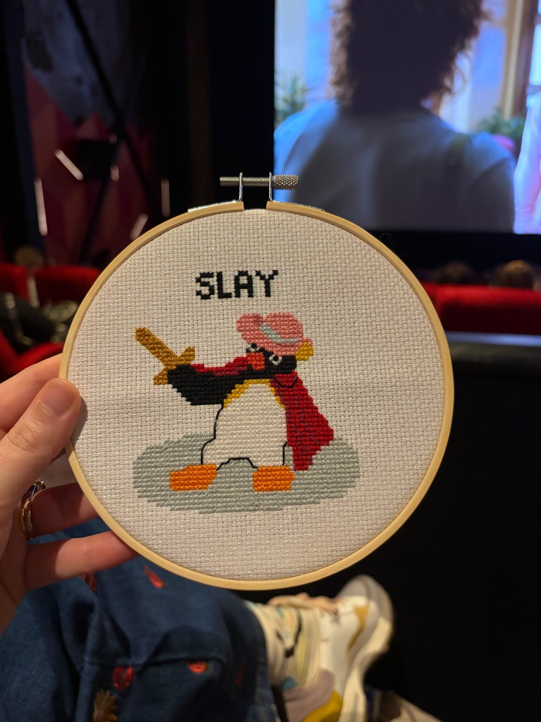 Customer photo review of CHEEKY PINGU™ - Cross Stitch Trio Kit