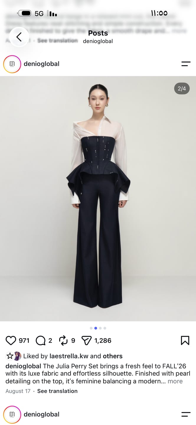 Customer photo review of Julia Pearl-Embellished Peplum Top
