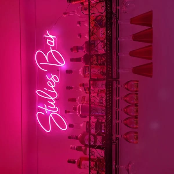 Customer photo review of Custom Neon: Stulies Bar