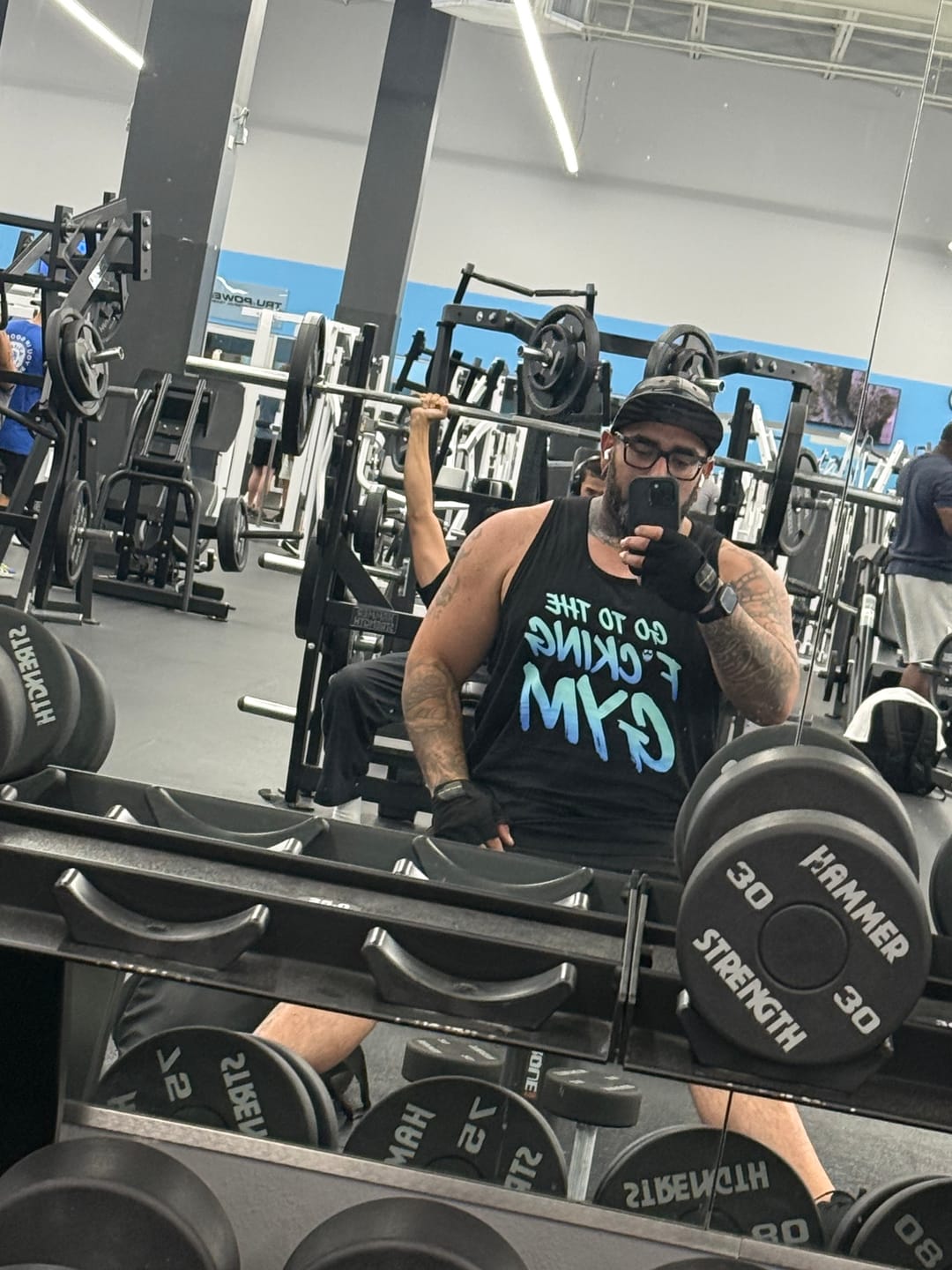 Customer photo review of Go To The F*cking Gym Premium Tank Top