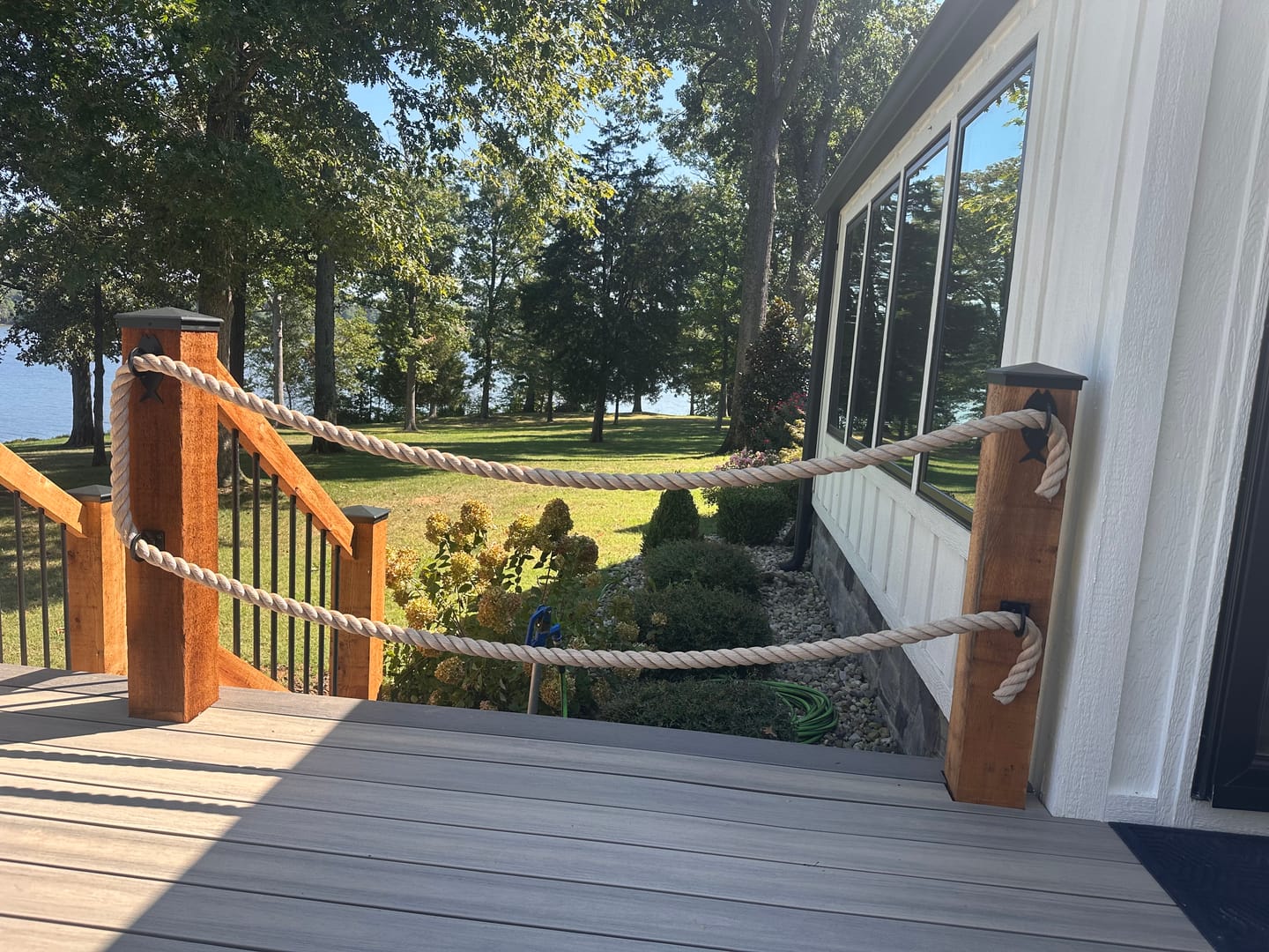 Customer photo review of Heavy Duty Nautical Rope Ring, Light Strand Holder, Fence Rings (3 sizes available)