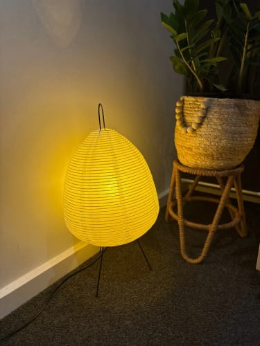 Customer photo review of Japanese Paper Lantern Floor Lamp | Stand Light for Home