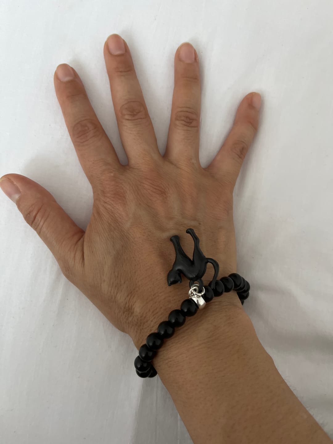 Customer photo review of Charm de Plata con Gato Negro de los 80