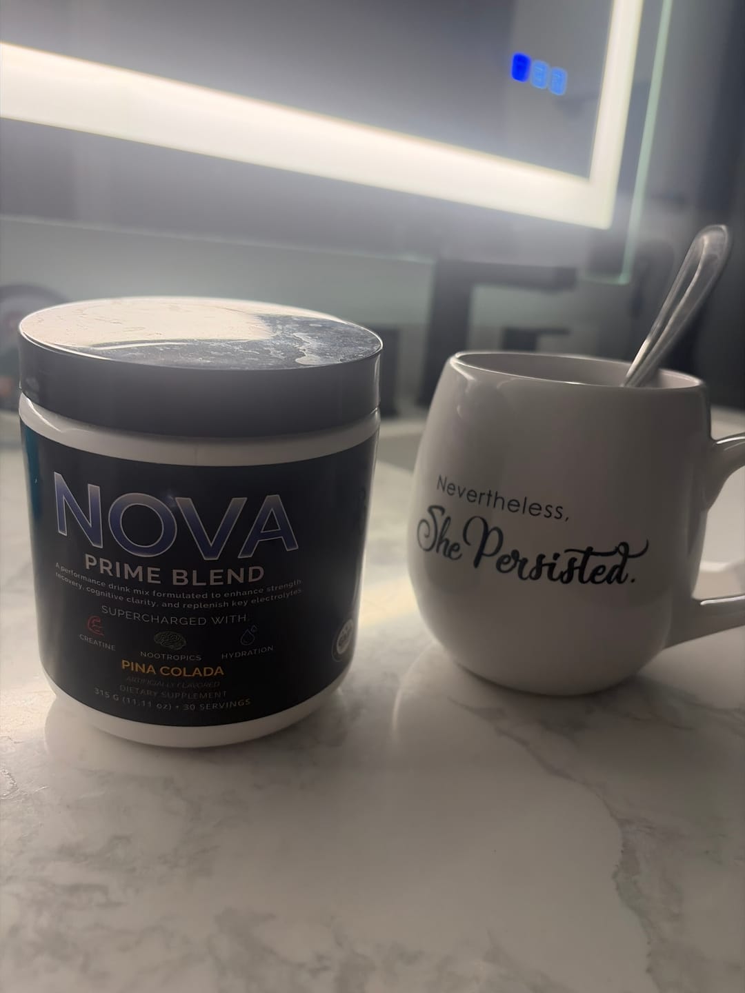 Customer photo review of Nova Prime Blend Drink Mix