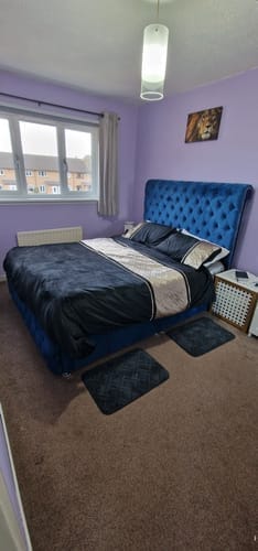 Customer photo review of Mila Designer Sleigh Scroll Storage Drawer Divan Bed
