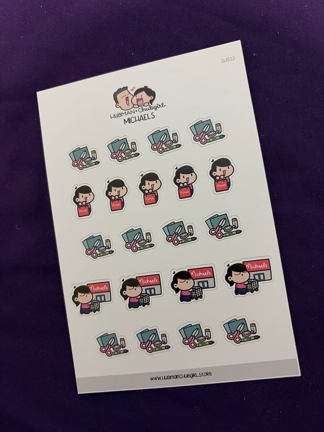 Customer photo review of Arts and Crafts Store Planner Stickers