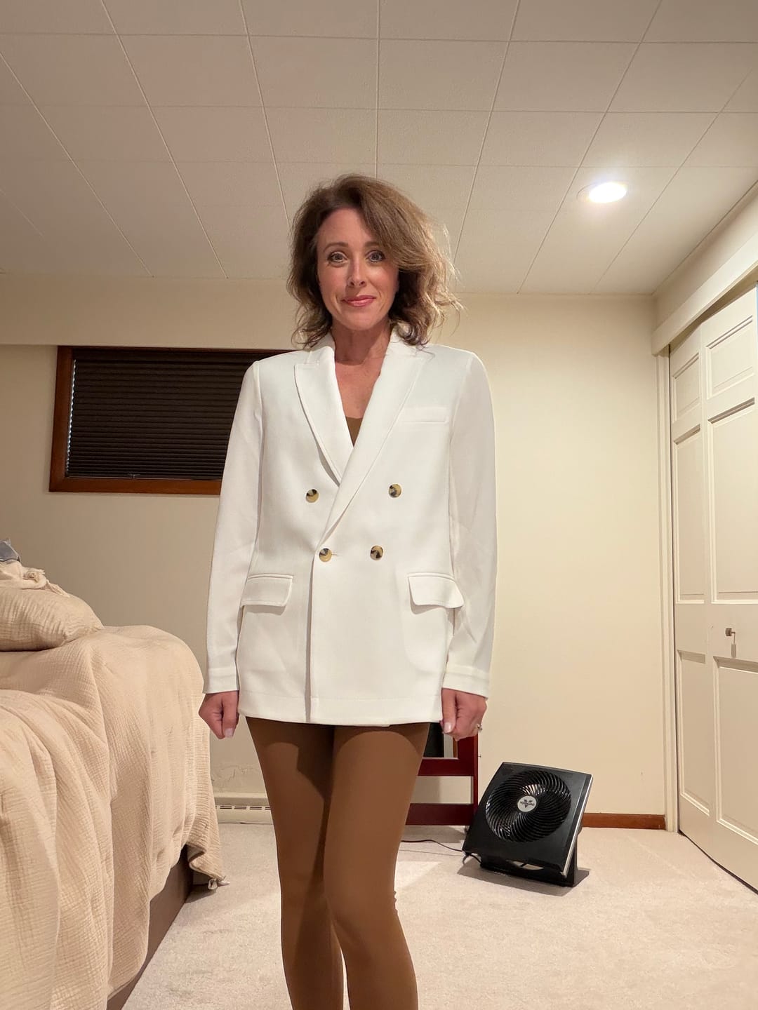 Customer photo review of O'Hara Effortless Blazer - Everyday Crepe :: Ivory