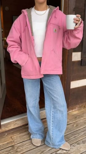 Customer photo review of Vintage Pink Carhartt Hooded Jacket™