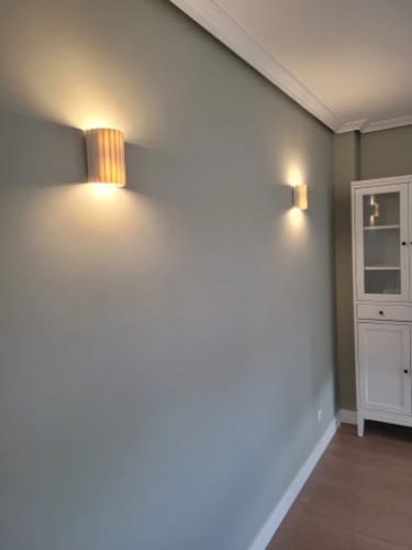 Customer photo review of White Nordic Minimalist LED Wall Lamp - Macaron Resin