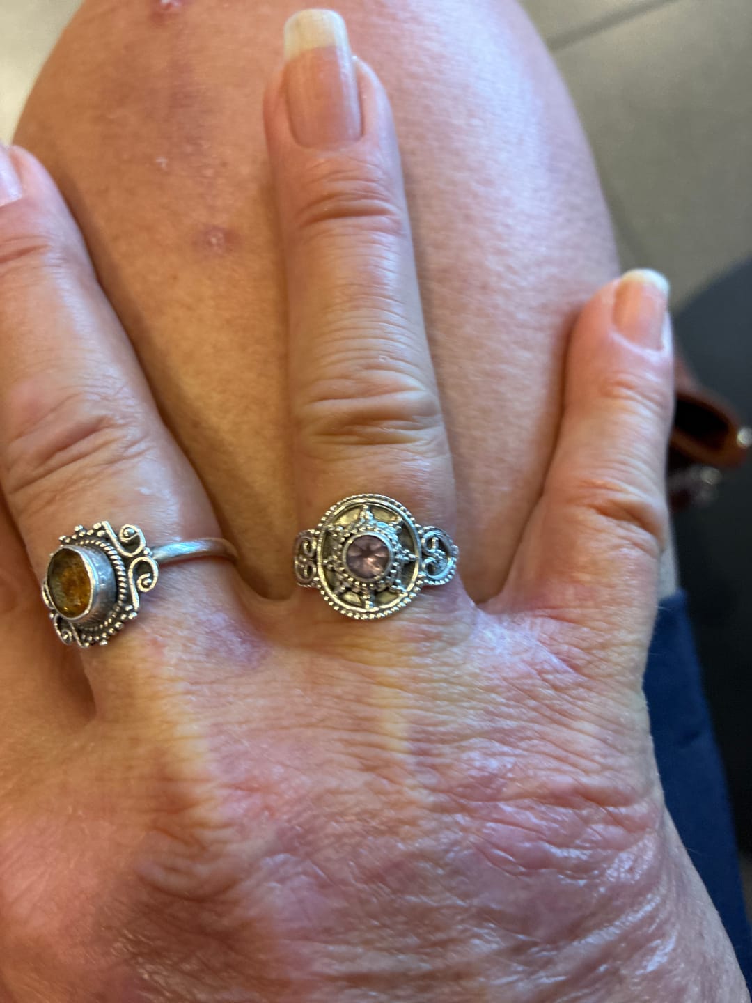 Customer photo review of Amethyst Filigree Ring Size 8.75 (.925 Sterling Silver)