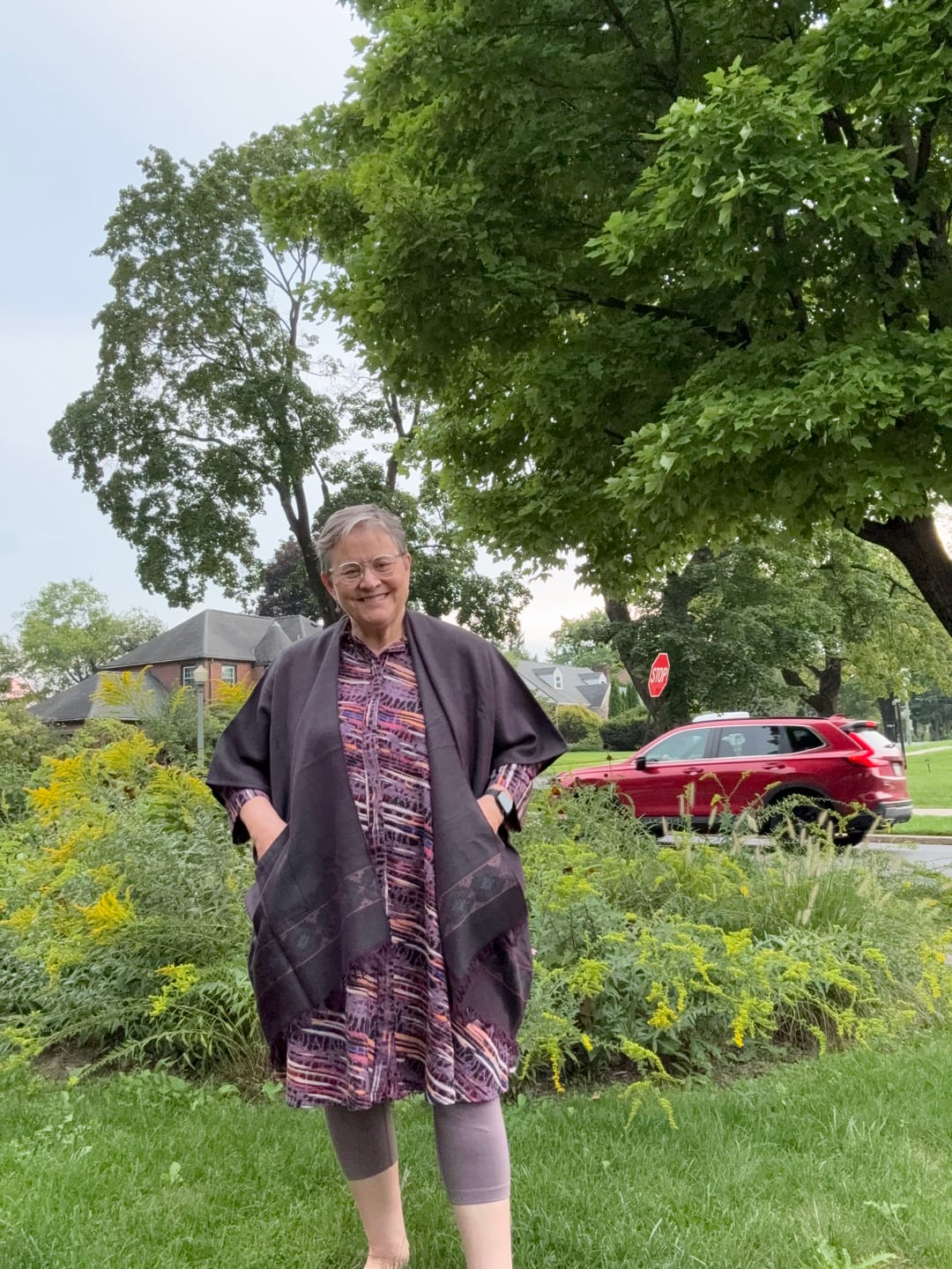 Customer photo review of NEW! Light Wool Poncho Trudi Darjeeling